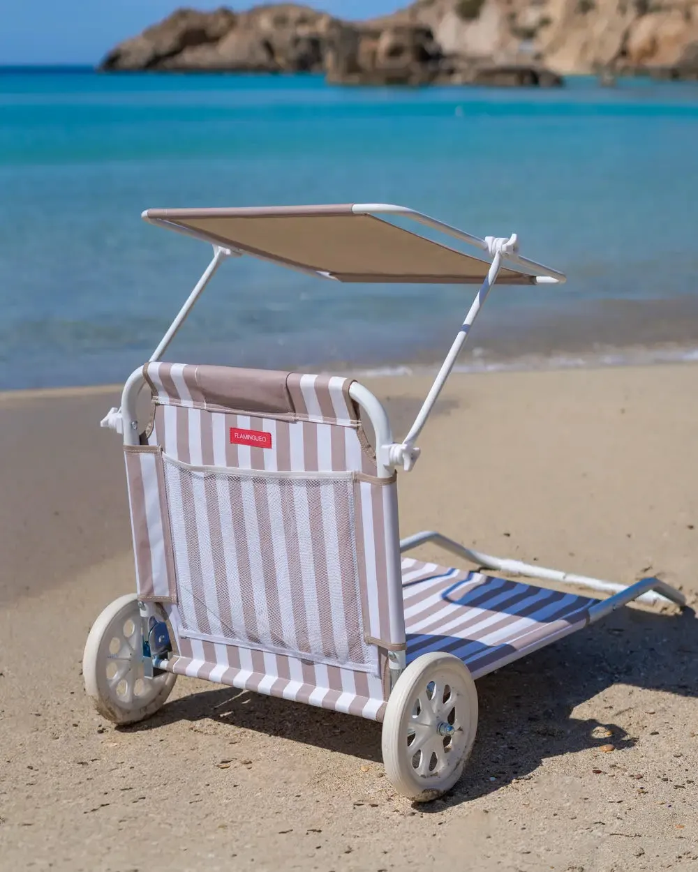 Tumbona de playa con ruedas y parasol – FREYA - Image 4