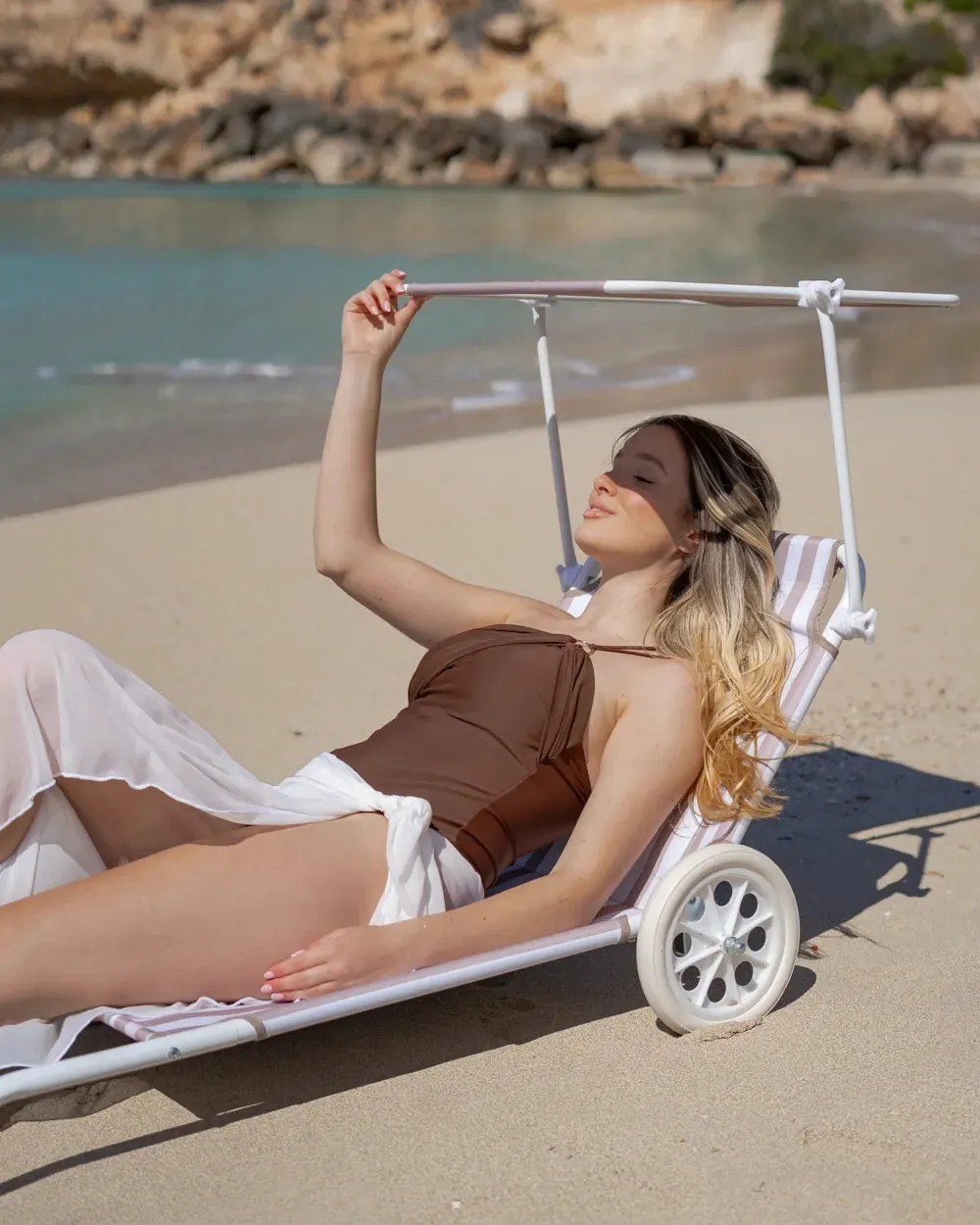 Tumbona de playa con ruedas y parasol – FREYA - Image 5