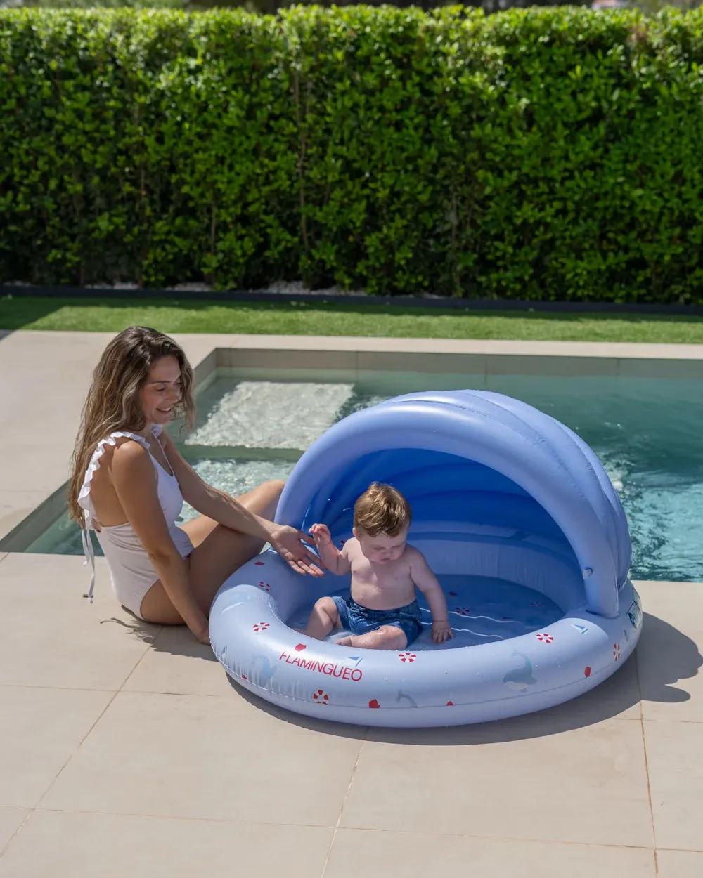 Mini piscina infantil con toldo para jardín – LAGUNA - Image 5