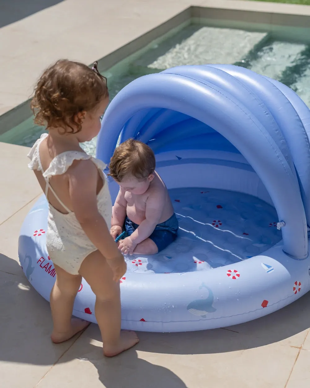 Mini piscina infantil con toldo para jardín – LAGUNA - Image 7