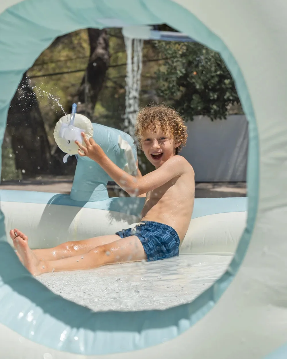 Parque acuático hinchable gigante con tobogán y aspersor - AXION - Image 6
