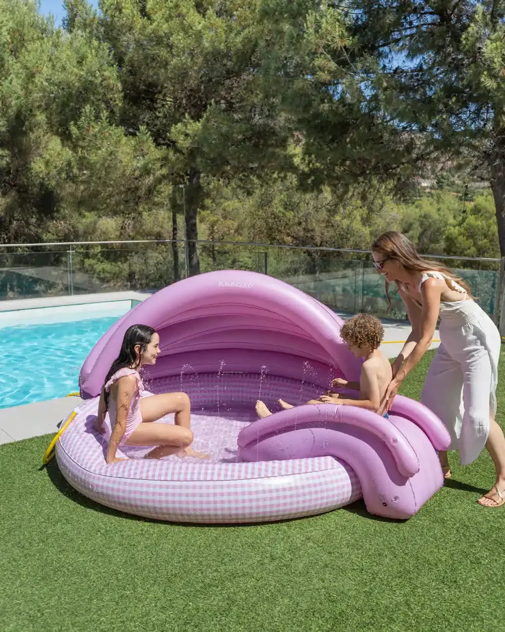 Piscina infantil con tobogán y aspersor – POOLIE - Image 5