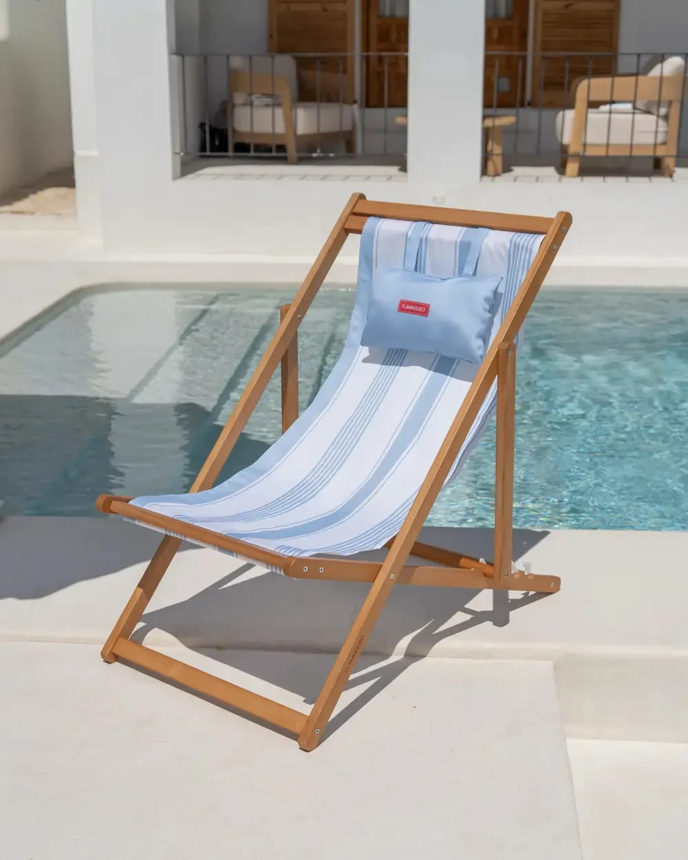 Silla de playa de madera reclinable – OLBIA - Image 3