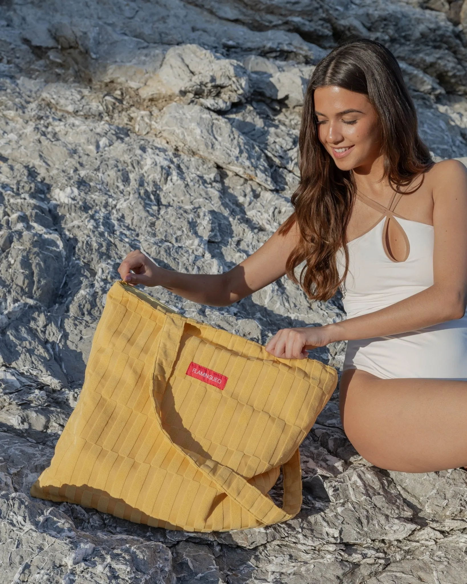 Bolsa de playa con cremallera - DEMI - Image 5